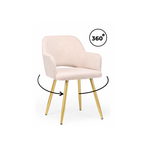 Стул на металлокаркасе Эолин 360 латте (glory 10) / золотой | Интернет магазин мебели и декора LifeDekor