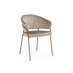 Стул на металлокаркасе Лео светло-коричневый (H-61) / коричневый | Интернет магазин мебели и декора LifeDekor