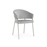 Стул на металлокаркасе Лео светло-серый (H-09) / серый | Интернет магазин мебели и декора LifeDekor