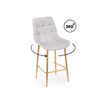 Барный стул Челси 360 светло-серый (zd 960) / золотой np | Интернет магазин мебели и декора LifeDekor