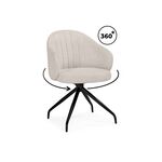 Стул на металлокаркасе Bekar крутящийся бежевый / черный | Интернет магазин мебели и декора LifeDekor