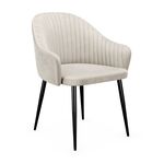 Стул DikLine 440М C103 крем, ножки черные | Интернет магазин мебели и декора LifeDekor