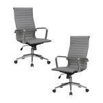 Набор 2 шт Офисное кресло для руководителей DOBRIN CLARK SIMPLE, серый (47) | Интернет магазин мебели и декора LifeDekor
