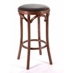 Табурет барный 650 Венский мягкий (средний тон, экокожа коричневая) | Интернет магазин мебели и декора LifeDekor