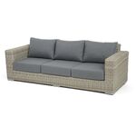 "Боно" диван из искусственного ротанга трехместный, цвет бежевый | Интернет магазин мебели и декора LifeDekor