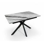 Стол керамический Кондор100-140*70 контрастный мрамор/черный | Интернет магазин мебели и декора LifeDekor