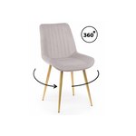 Стул на металлокаркасе Седа 360 латте (zd 290) / золотой np | Интернет магазин мебели и декора LifeDekor