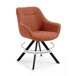 Стул DikLine 254 поворотный, BL07 терракотовый, ножки черные | Интернет магазин мебели и декора LifeDekor