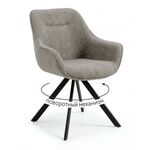Стул DikLine 254 поворотный, BL02 бежевый, ножки черные | Интернет магазин мебели и декора LifeDekor
