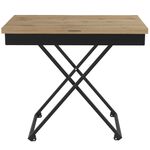 Стол универсальный трансформируемый АНДРЭ Loft ЛДСП дуб вотан/чёрный | Интернет магазин мебели и декора LifeDekor