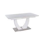 Стол обеденный раскладной T-904 Vision (1600-2000x900x760) Ceramic/Satin White Gloss (керамика / белый глянцевый сатин) | Интернет магазин мебели и декора LifeDekor