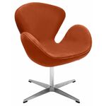 Кресло SWAN STYLE CHAIR терракотовый, искусственная замша | Интернет магазин мебели и декора LifeDekor