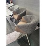 Стул ГИССЕН (GISSEN) 360 град, цвет КОФЕ HP032-08A PU / V885-1, ткань/ экокожа/ ТЕМНО-СЕРЫЙ, ®DISAUR | Интернет магазин мебели и декора LifeDekor