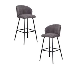 Набор 2 шт Стул барный DOBRIN LORREN, серый шенилл (UF998-15), Вариант: серый шенилл (UF998-15) | Интернет магазин мебели и декора LifeDekor