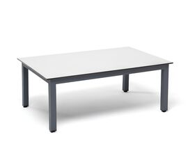 "Канны" журнальный столик из HPL 90х60, H40, каркас серый (RAL7024), цвет столешницы "молочный" | Интернет магазин мебели и декора LifeDekor