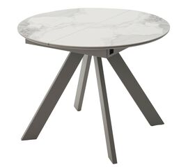 Стол БОНЖУР 100 цвет ONYX SOFT CREAM, керамика / ЛАТТЕ каркас | Интернет магазин мебели и декора LifeDekor