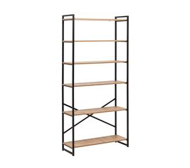 Стеллаж Нордстил-5 196х92х32 см дуб крафт золотой, черный муар | Интернет магазин мебели и декора LifeDekor