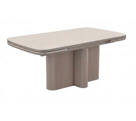 Стол DikLine DKO140 Керамика Krater Perla (бежевый матовый)/подстолье капучино/опоры капучино (2 уп.) | Интернет магазин мебели и декора LifeDekor