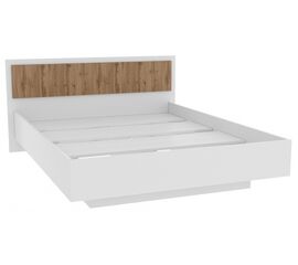 Кровать Лунара 160x200 белый / дуб вотан | Интернет магазин мебели и декора LifeDekor