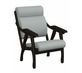 Кресло Вега 10 ткань серый, каркас венге | Интернет магазин мебели и декора LifeDekor