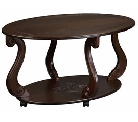 Стол журнальный Овация (М) на колесах темно-коричневый | Интернет магазин мебели и декора LifeDekor
