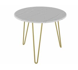 Стол журнальный Рид Голд 430 белый мрамор/золото | Интернет магазин мебели и декора LifeDekor