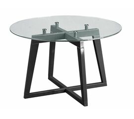 Стол журнальный Рилле 445 серый графит/стекло прозрачное (круг) | Интернет магазин мебели и декора LifeDekor
