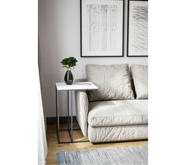 Стол придиванный Хайгрет белый/черный | Интернет магазин мебели и декора LifeDekor