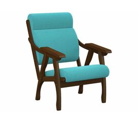 Кресло Вега 10 ткань бирюза, каркас орех | Интернет магазин мебели и декора LifeDekor