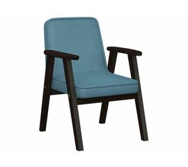 Кресло Ретро ткань голубой, каркас венге | Интернет магазин мебели и декора LifeDekor