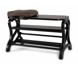 Обувница Диана темно-коричневый/ткань | Интернет магазин мебели и декора LifeDekor