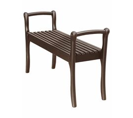 Скамья для прихожей с подлокотниками массив, каркас орех | Интернет магазин мебели и декора LifeDekor