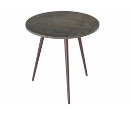 Стол журнальный Рикон Страйп гранж/винный металлик | Интернет магазин мебели и декора LifeDekor