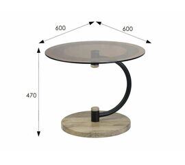 Стол журнальный Дуэт 13Н черный/дуб крымский состаренный/тонированное | Интернет магазин мебели и декора LifeDekor