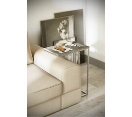 Стол придиванный Агами серый мрамор/хром | Интернет магазин мебели и декора LifeDekor