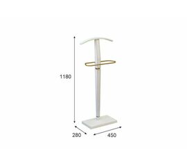 Вешалка костюмная Васко В 70 белый ясень/золото | Интернет магазин мебели и декора LifeDekor