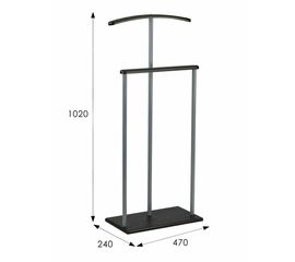 Вешалка костюмная Дэви 1 металлик/венге | Интернет магазин мебели и декора LifeDekor