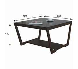 Стол журнальный BeautyStyle 1 венге/стекло черное | Интернет магазин мебели и декора LifeDekor