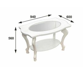 Стол журнальный Берже 1С белый ясень | Интернет магазин мебели и декора LifeDekor