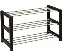 Тумба для обуви Дольче темно-коричневый/металлик | Интернет магазин мебели и декора LifeDekor