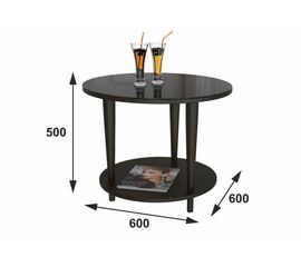 Стол журнальный BeautyStyle 10 венге/стекло черное | Интернет магазин мебели и декора LifeDekor