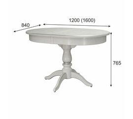 Стол обеденный Тарун 4 раздвижной белый/серебро 120/160*84 | Интернет магазин мебели и декора LifeDekor