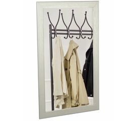 Зеркало навесное Берже 24-105 белый ясень 105 см х 65 см | Интернет магазин мебели и декора LifeDekor