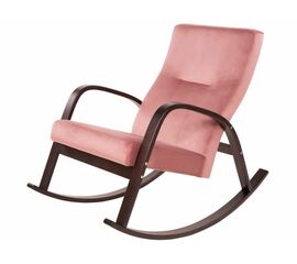 Кресло-качалка Ирса ткань пудровый, каркас венге структура | Интернет магазин мебели и декора LifeDekor