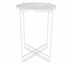 Столик журнальный SHT-CT8 белый муар | Интернет магазин мебели и декора LifeDekor