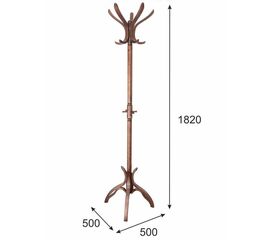 Вешалка напольная В 12Н средне-коричневый | Интернет магазин мебели и декора LifeDekor