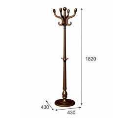 Вешалка напольная В 1Н тёмно-коричневый | Интернет магазин мебели и декора LifeDekor
