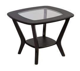 Стол журнальный Мельбурн со стеклом венге/венге | Интернет магазин мебели и декора LifeDekor