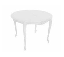 Стол Кабриоль D105, Эмаль белая/Патина серебро | Интернет магазин мебели и декора LifeDekor