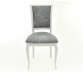 Стул Кабриоль мягкий Эмаль белая, патина серебро | Интернет магазин мебели и декора LifeDekor